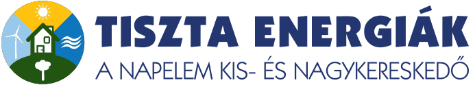 Tiszta Energiák logó: napelem, napelem rendszer