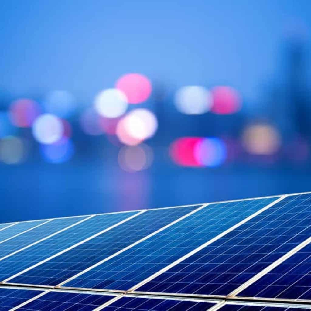 31312097 - urban landscape as the background of the solar panel